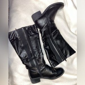 Avenue Faux Leather Boots - Wide Calf